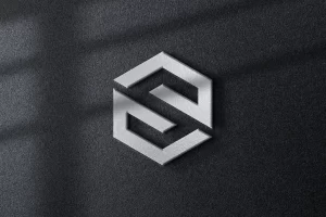 3D Silver Logo Mockup