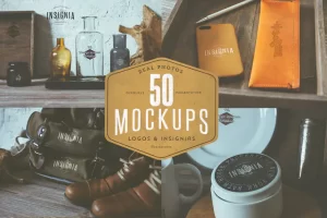 50 Hip Logo Overlay Mock-Ups