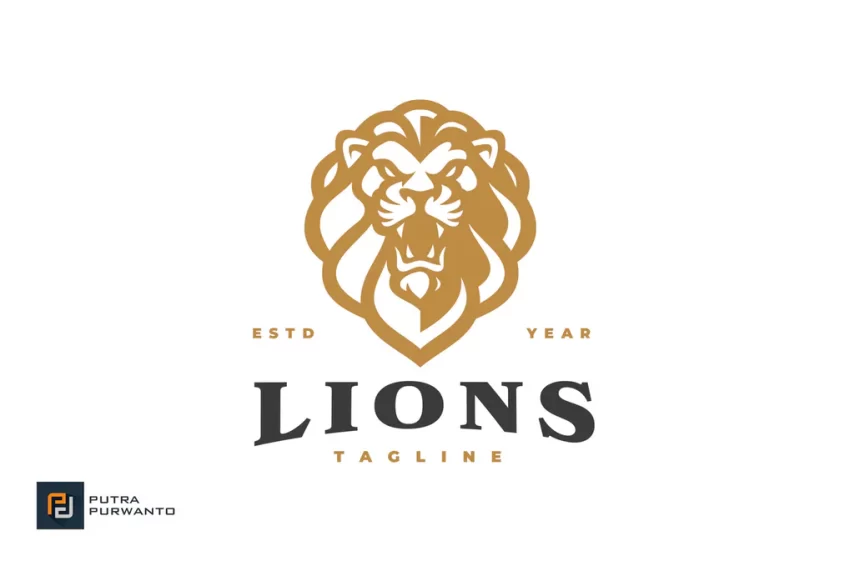 Angry Lion Head Logo Design