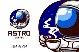 Astronaut Coffee Logo