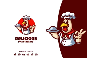 Chicken Chef Mascot Logo