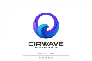 Circle Wave Gradient Logo