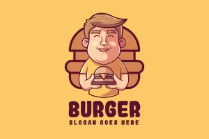 Delicious Burger Mascot Logo