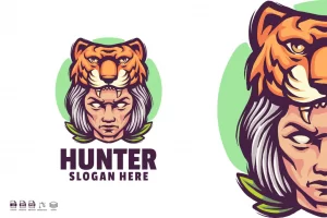 Hunter Woman Logo Designs