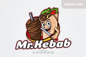 Kebab Food Logo