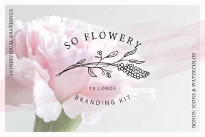 So Flowery Branding Kit + Watercolours