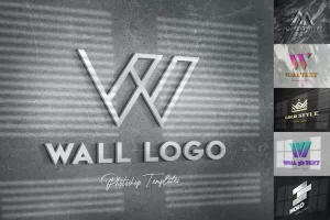 Wall Text or Logo Mockups