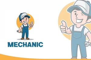 Mechanic Guy Cartoon Logo Mascot