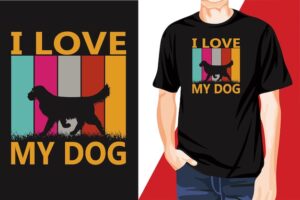 Awesome eyecatchy modern dog lovetshirt print design