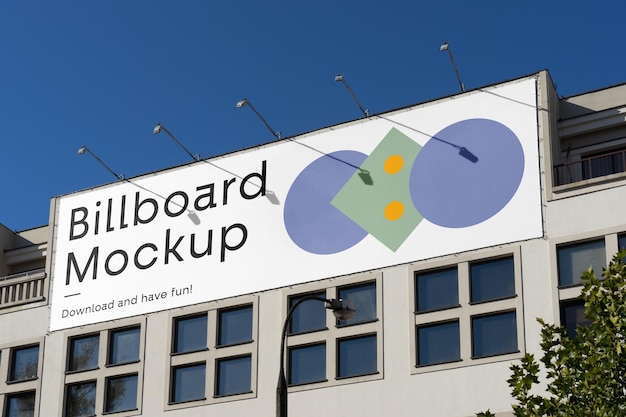 Billboard on the building mockup