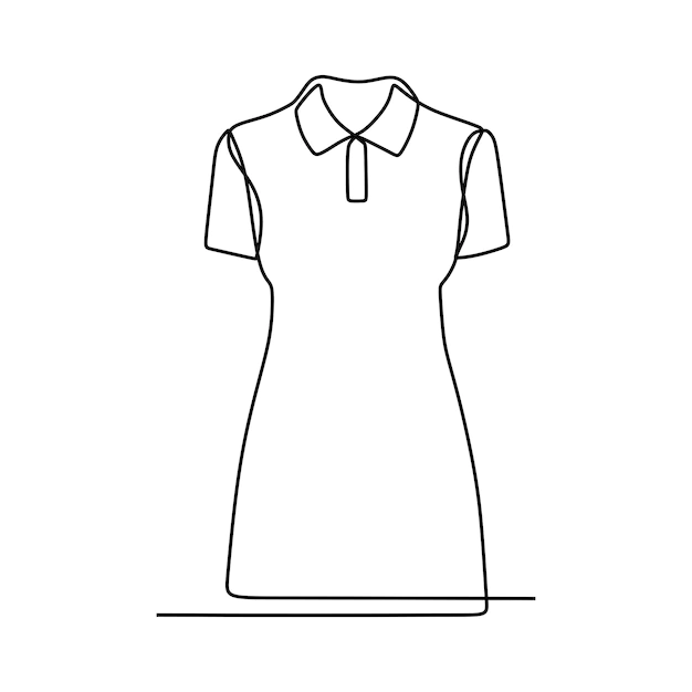 Continuous line drawing on clothes