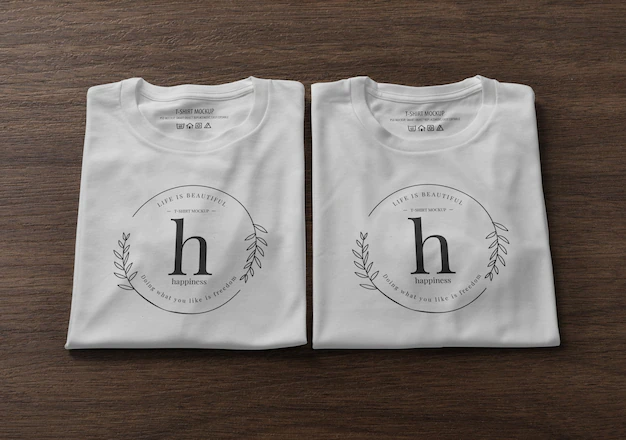 Folded t-shirt mockup design