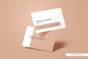 Front view business card mockup
