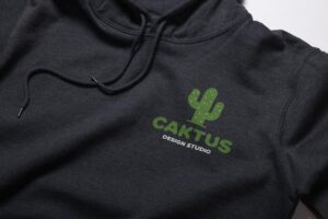 Front view of hoodie mockup design isolated