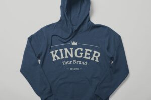 Front view of hoodie mockup design isolated