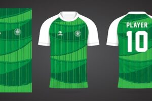 Green football jersey sport design template