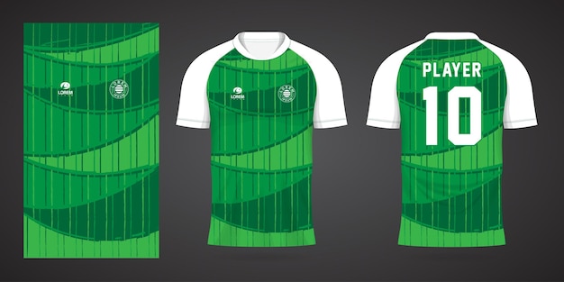 Green football jersey sport design template