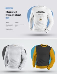 Mockups mens 3d sweatshirt.  design is easy in customizing images design (on sweatshirt, sleevs and label), color all elements sweatshirt