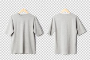 Oversize t shirt mockup hanging realistic template