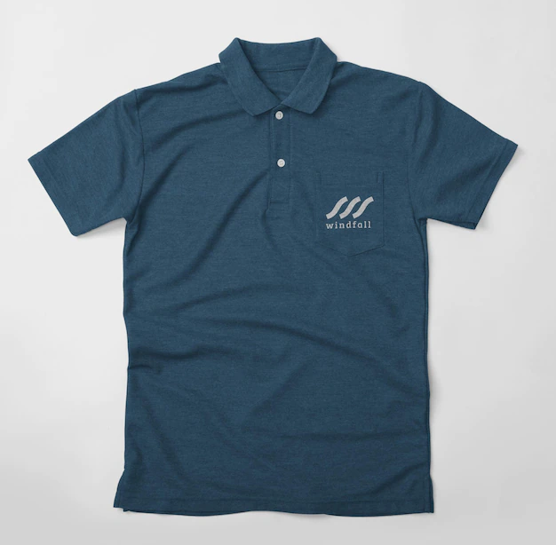 Polo shirt mockup design isolated with pocket