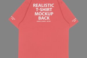 Realistic back tshirt mockup