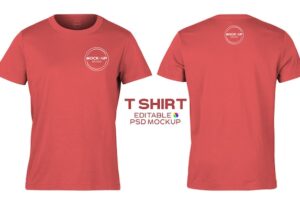 Realistic t shirt mockup template for your design.