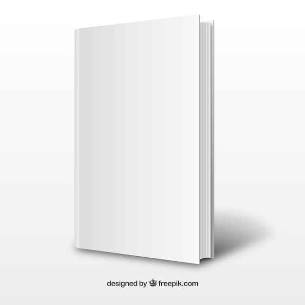 Realistic white book template
