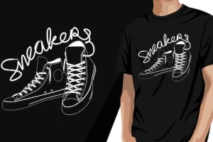 Sneakers t-shirt design