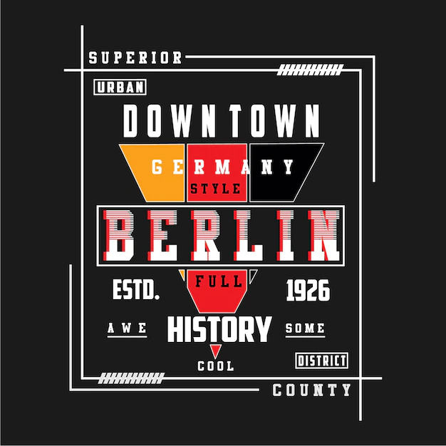 Vector berlin letters typography design