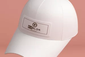 White hat logo mockup