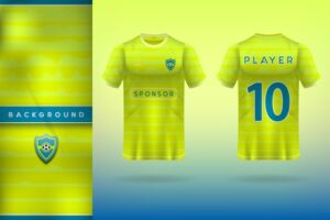 Yellow sports jersey template design