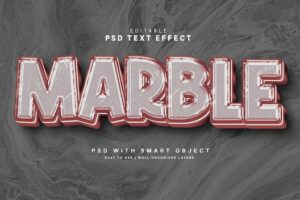 3d marble text effect