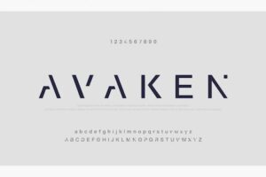 Abstract minimal modern alphabet fonts. typography