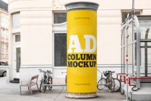 Advertising column mockup