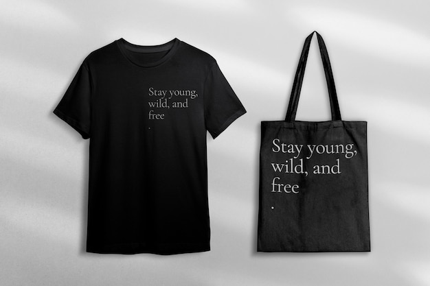 Apparel  with t shirt and tote bag