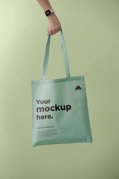 Beautiful tote bag design mockup
