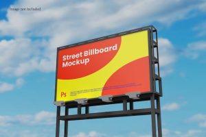 Big street billboard mockup for showcasing your design to clients