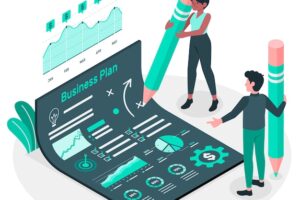 Business plan concept illustration
