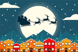 Christmas background in flat design