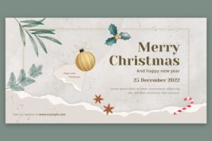 Christmas season social media cover template