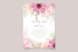 Chrysanthemum wedding invitation card set