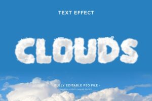 Clouds text effect