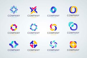 Colorful company logo collection