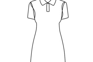 Continuous line drawing on clothes