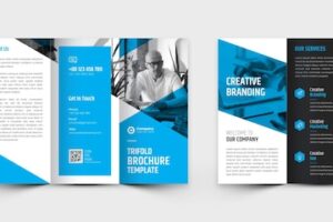 Creative business trifold brochure template