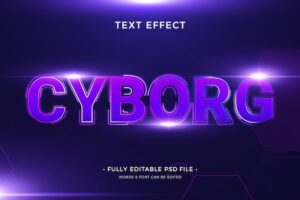 Cyborg text effect design