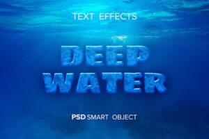 Deep water text effect