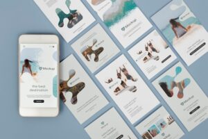 Device and banners mockup for social media