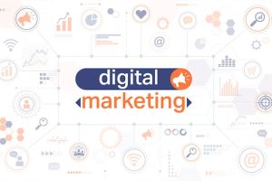 Digital marketing horizontal web banner