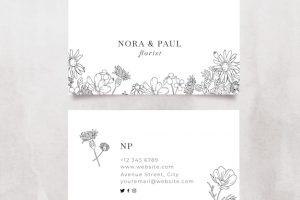 Elegant floral business card